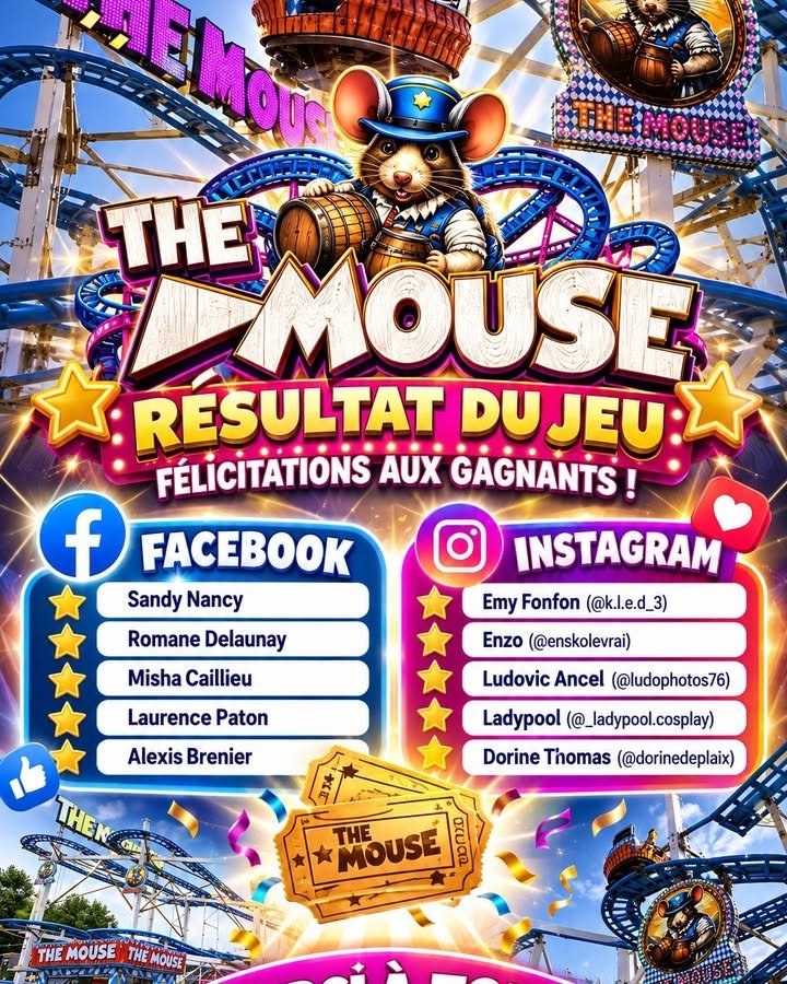 🗣📣 THE MOUSE / GAGNANTS 🥳