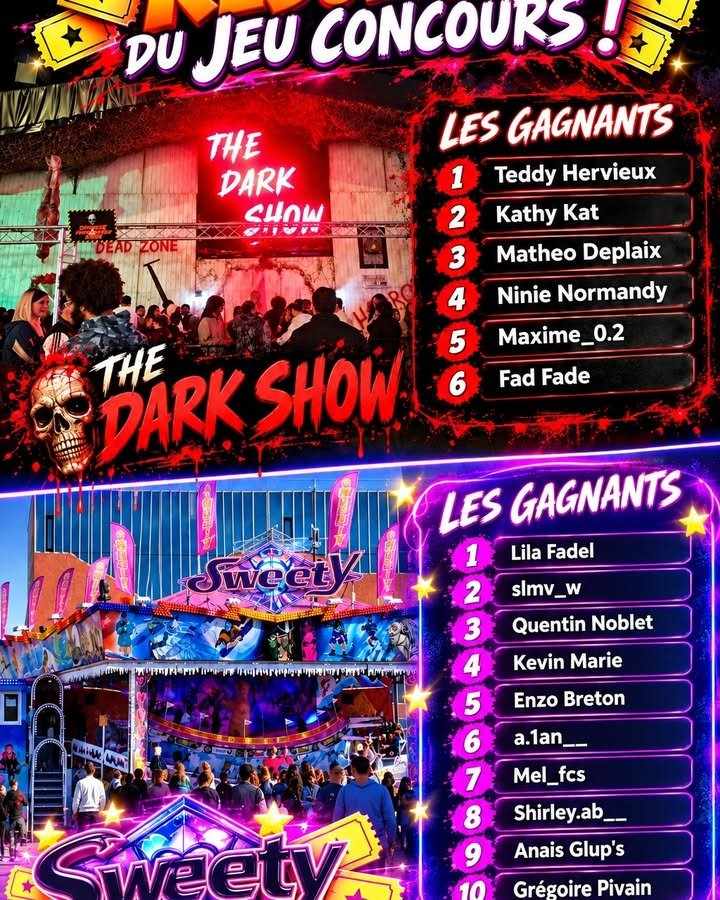 🎉 Félicitations à nos gagnants !