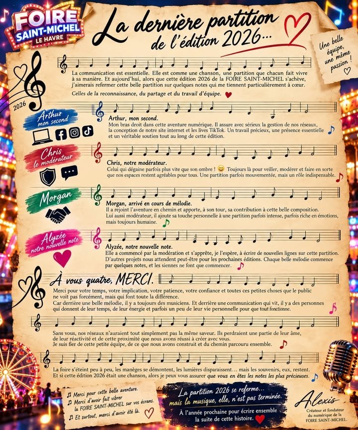 🎼 LA DERNIÈRE PARTITION DE L’ÉDITION 2026… ❤️